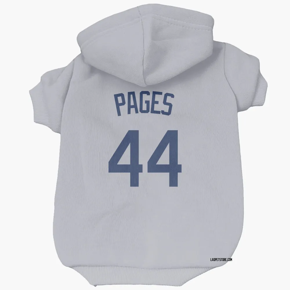 Los Angeles Dodgers Andy Pages Gray Pet Hoodie for Dog & Cat