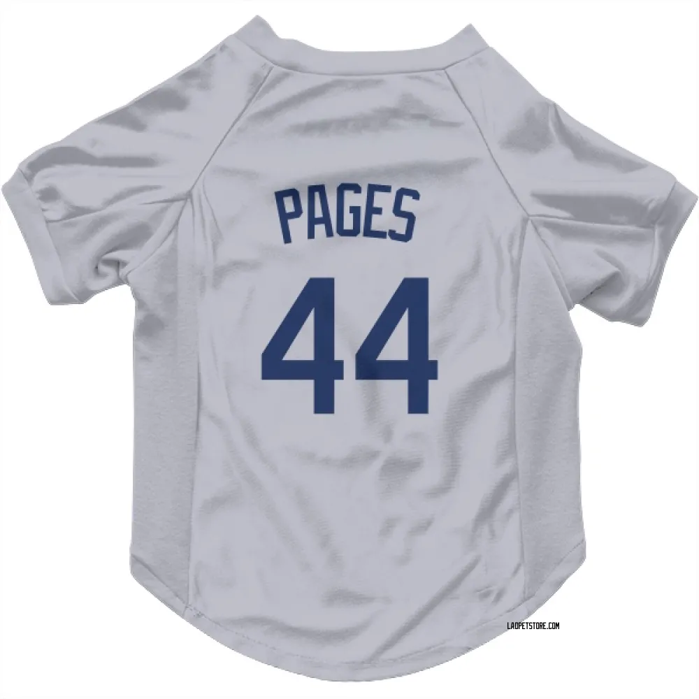 Los Angeles Dodgers Andy Pages Gray Pet Jersey for Dog & Cat