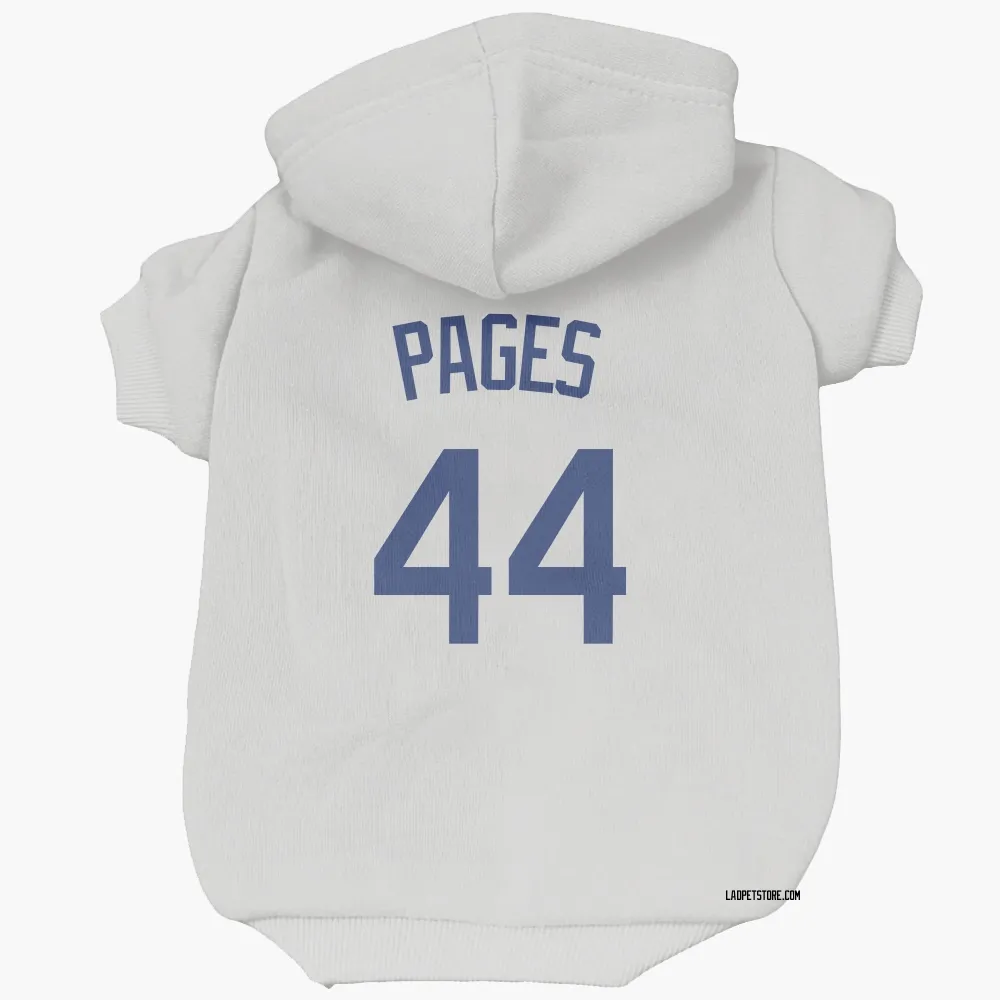 Los Angeles Dodgers Andy Pages White Pet Hoodie for Dog & Cat