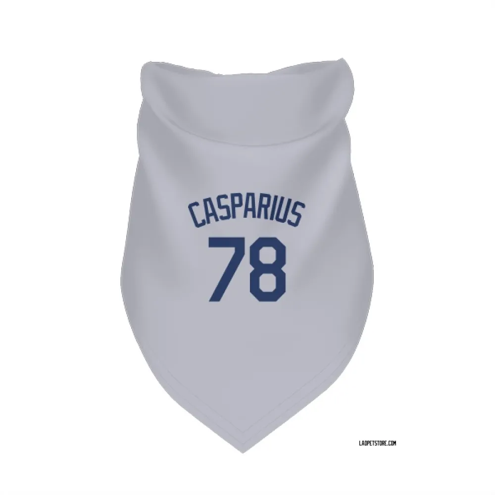 Los Angeles Dodgers Ben Casparius Gray Pet Bandana for Dog & Cat