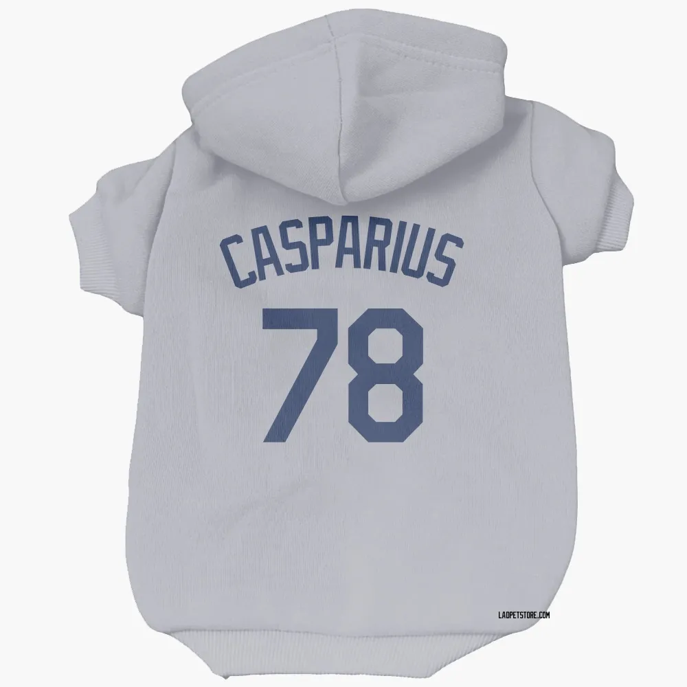 Los Angeles Dodgers Ben Casparius Gray Pet Hoodie for Dog & Cat