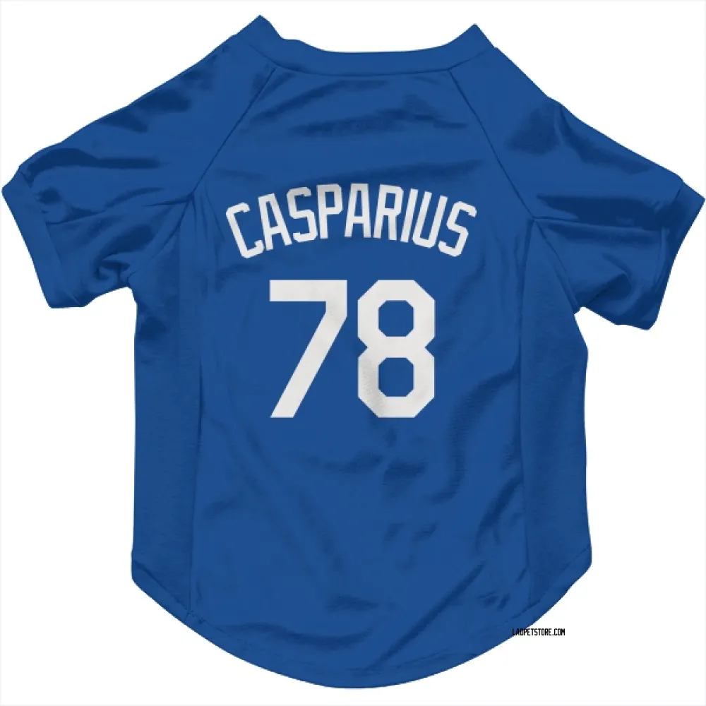 Los Angeles Dodgers Ben Casparius Royal Pet Jersey for Dog & Cat
