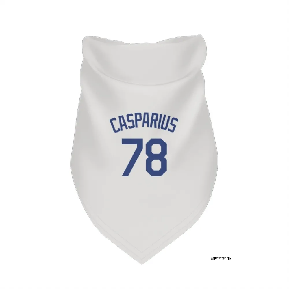 Los Angeles Dodgers Ben Casparius White Pet Bandana for Dog & Cat