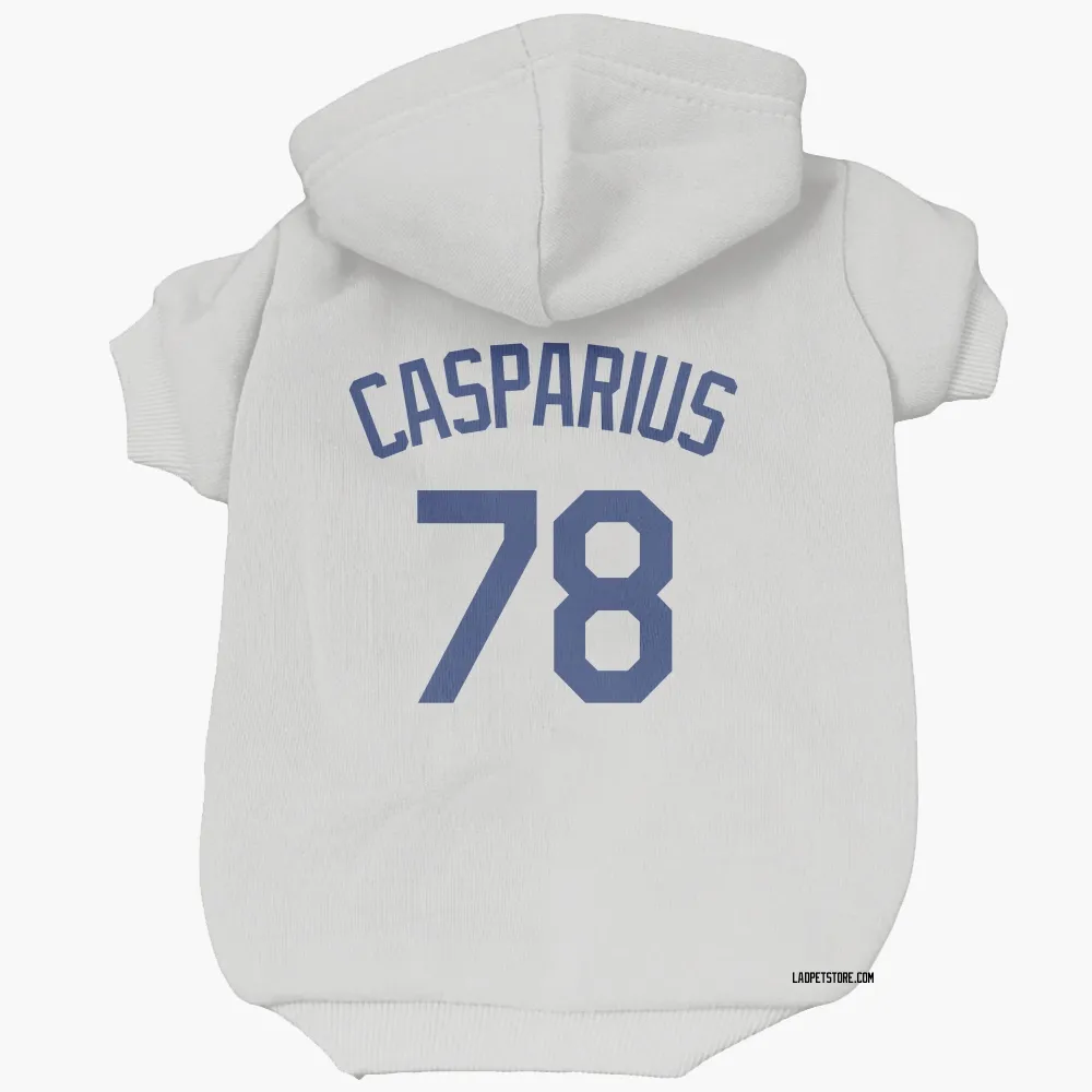 Los Angeles Dodgers Ben Casparius White Pet Hoodie for Dog & Cat