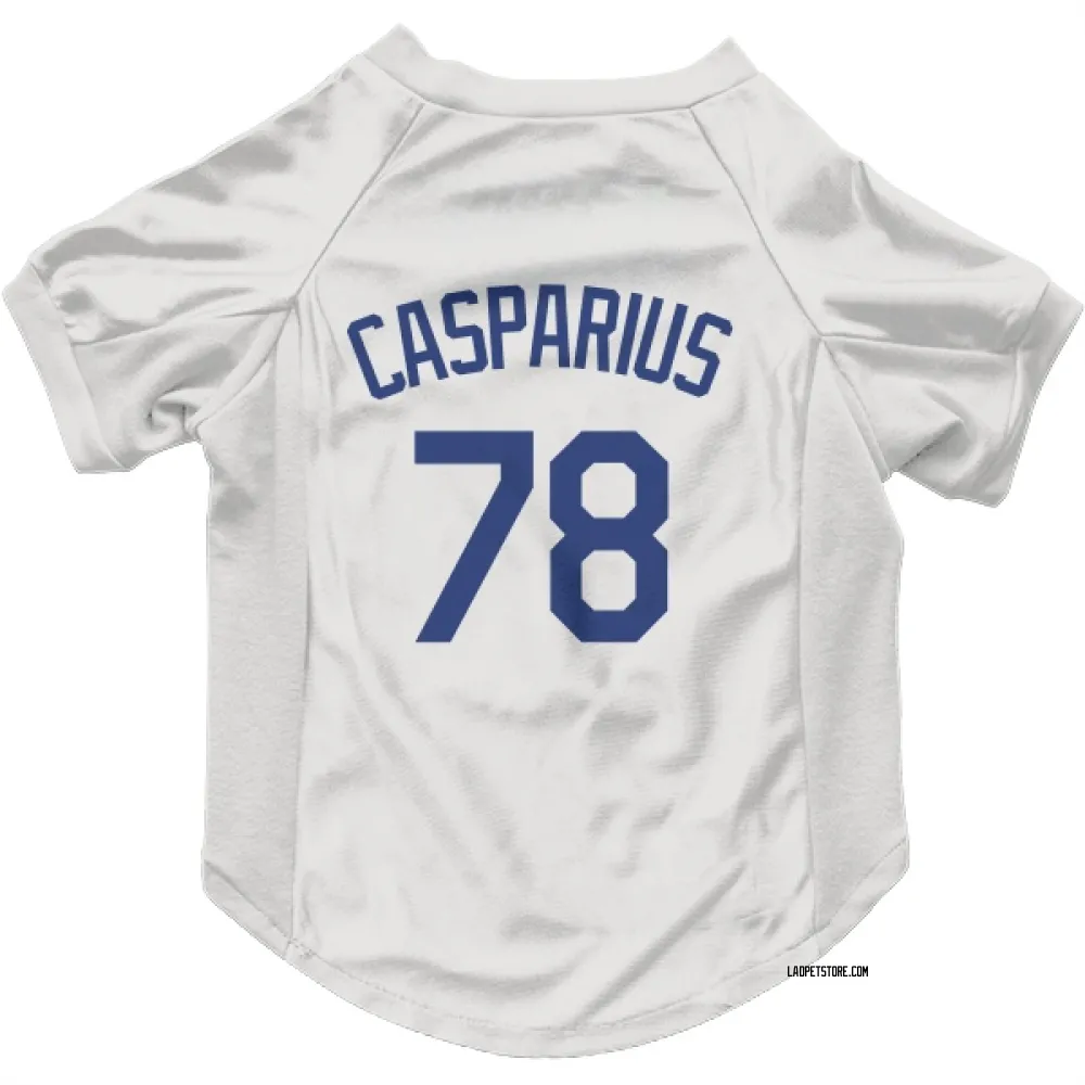 Los Angeles Dodgers Ben Casparius White Pet Jersey for Dog & Cat