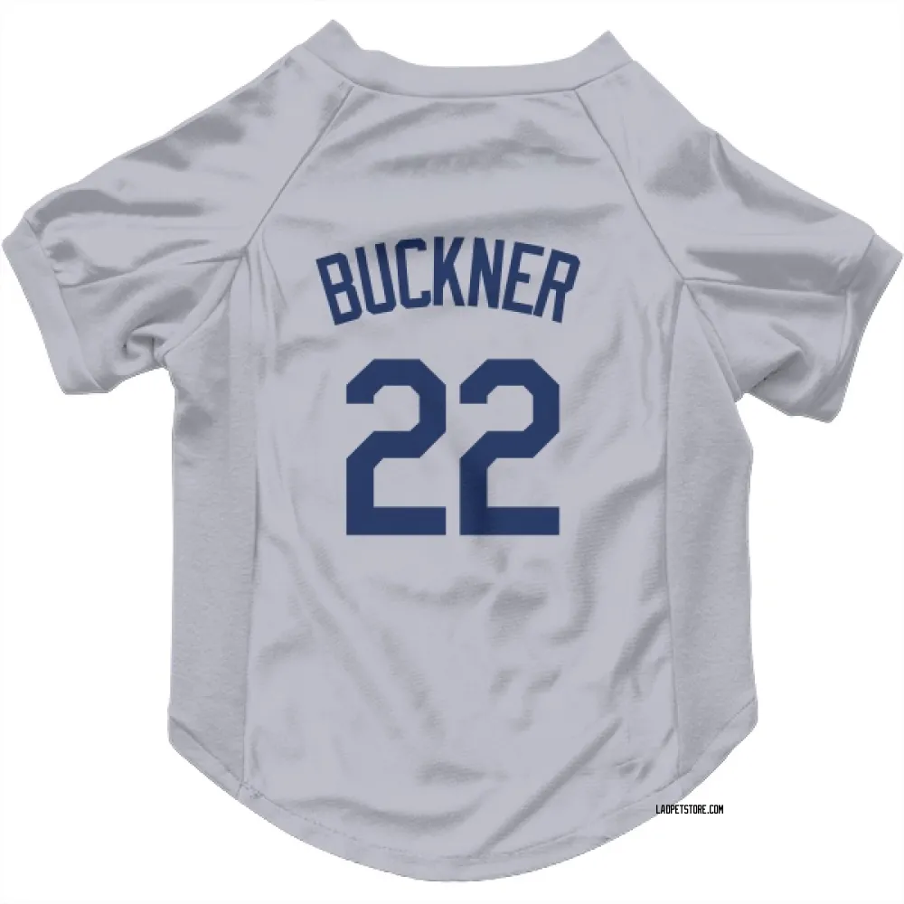 Los Angeles Dodgers Bill Buckner Gray Pet Jersey for Dog & Cat