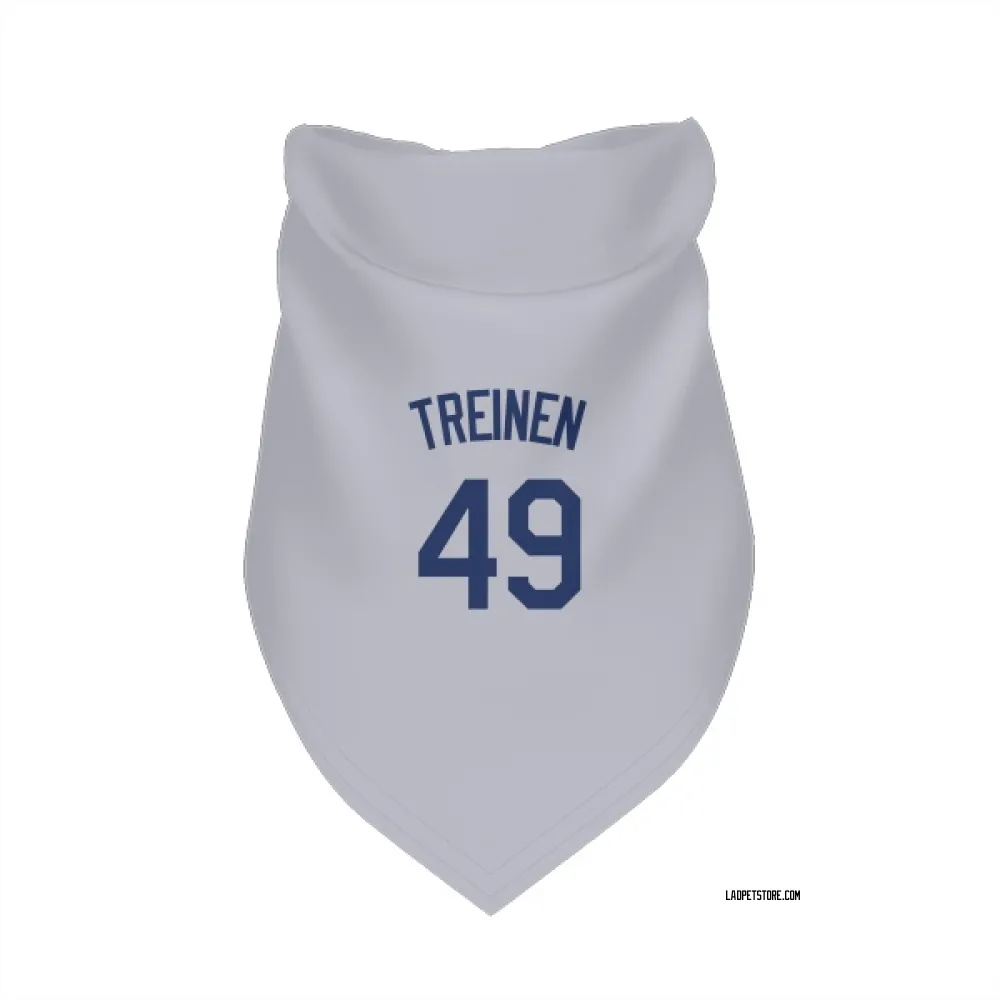Los Angeles Dodgers Blake Treinen Gray Pet Bandana for Dog & Cat