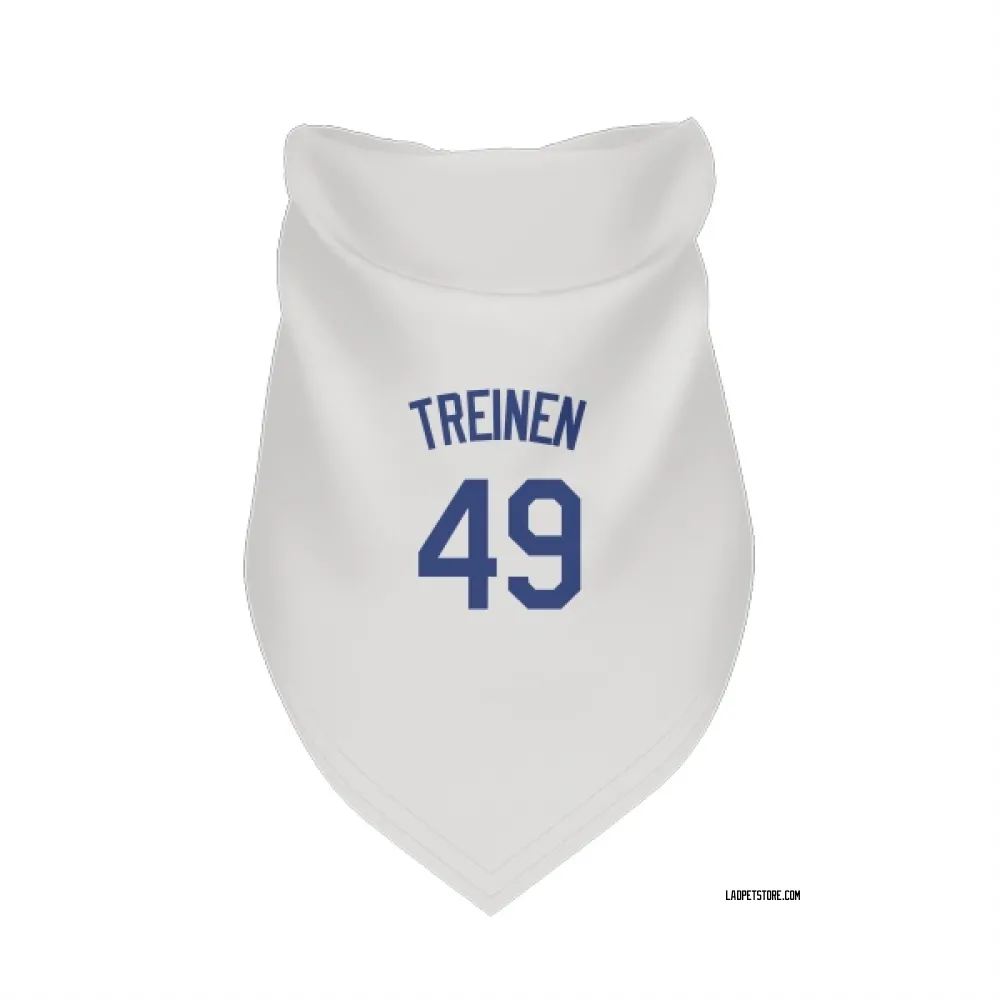 Los Angeles Dodgers Blake Treinen White Pet Bandana for Dog & Cat