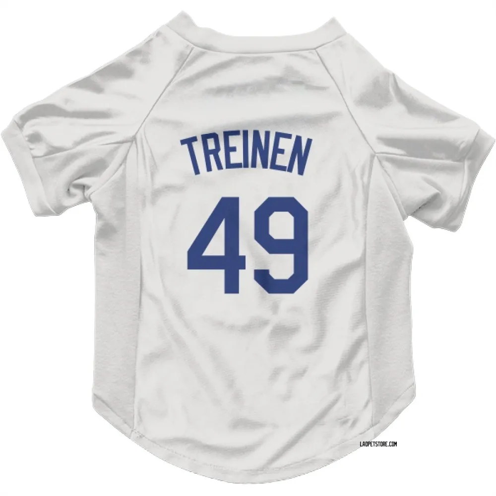 Los Angeles Dodgers Blake Treinen White Pet Jersey for Dog & Cat