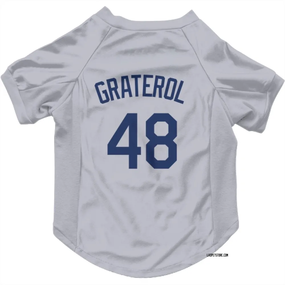 Los Angeles Dodgers Brusdar Graterol Gray Pet Jersey for Dog & Cat