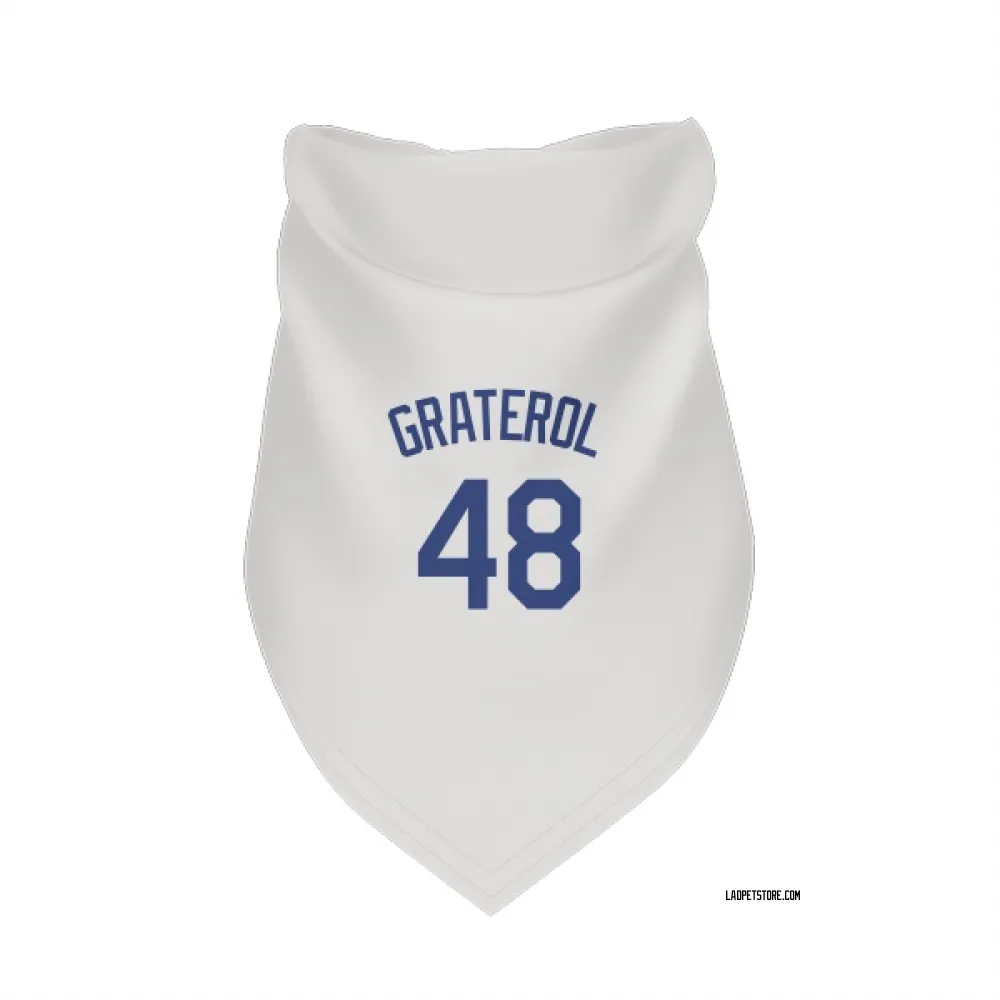 Los Angeles Dodgers Brusdar Graterol White Pet Bandana for Dog & Cat