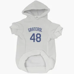 Los Angeles Dodgers Brusdar Graterol White Pet Hoodie for Dog & Cat