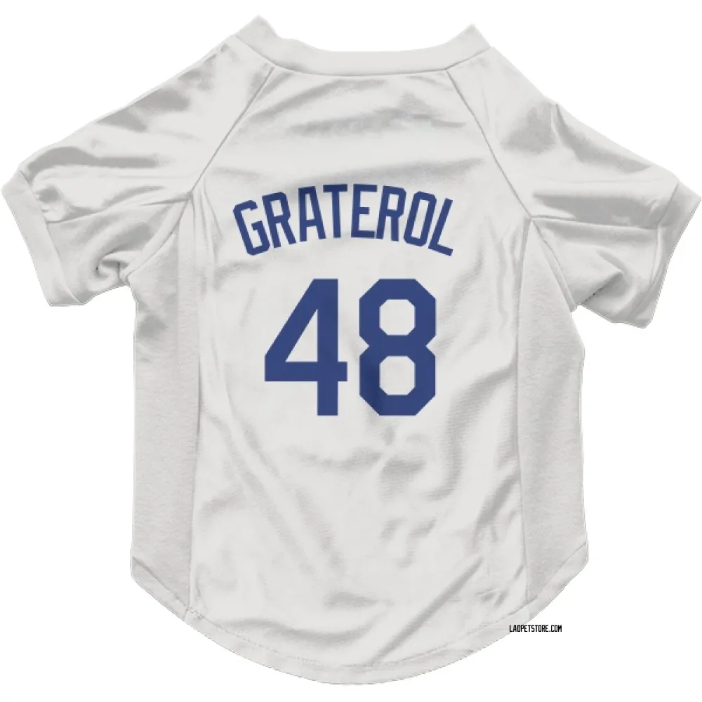 Los Angeles Dodgers Brusdar Graterol White Pet Jersey for Dog & Cat