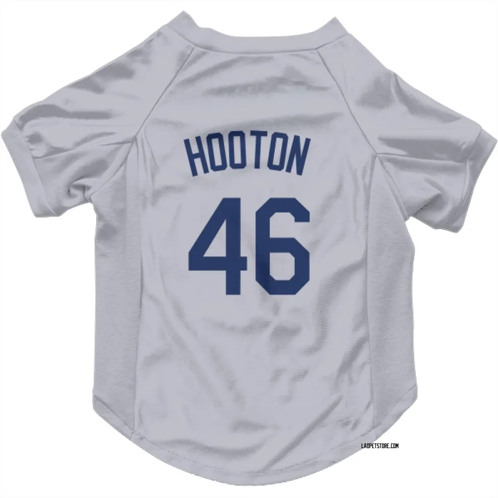 Los Angeles Dodgers Burt Hooton Gray Pet Jersey for Dog & Cat