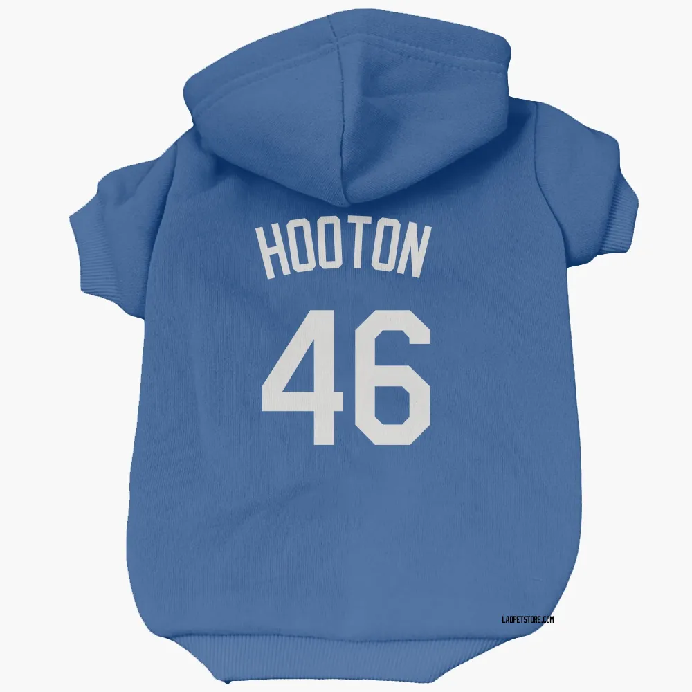 Los Angeles Dodgers Burt Hooton Royal Pet Hoodie for Dog & Cat