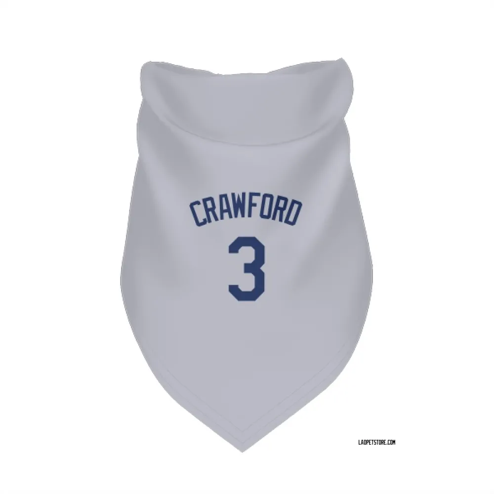 Los Angeles Dodgers Carl Crawford Gray Pet Bandana for Dog & Cat