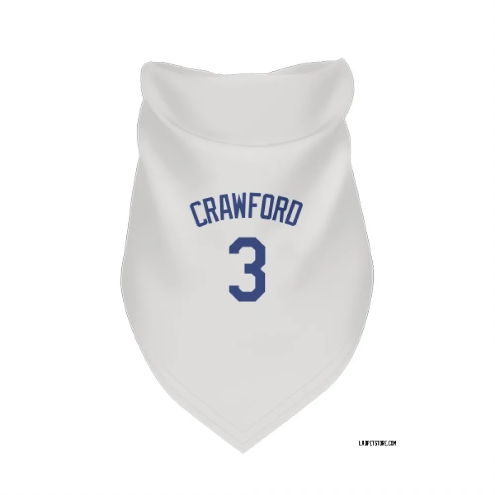 Los Angeles Dodgers Carl Crawford White Pet Bandana for Dog & Cat