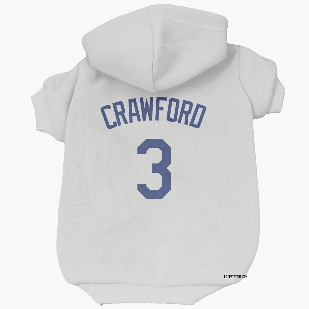 Los Angeles Dodgers Carl Crawford White Pet Hoodie for Dog & Cat