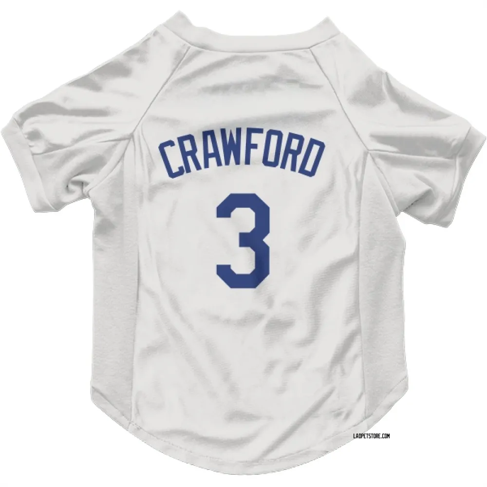 Los Angeles Dodgers Carl Crawford White Pet Jersey for Dog & Cat