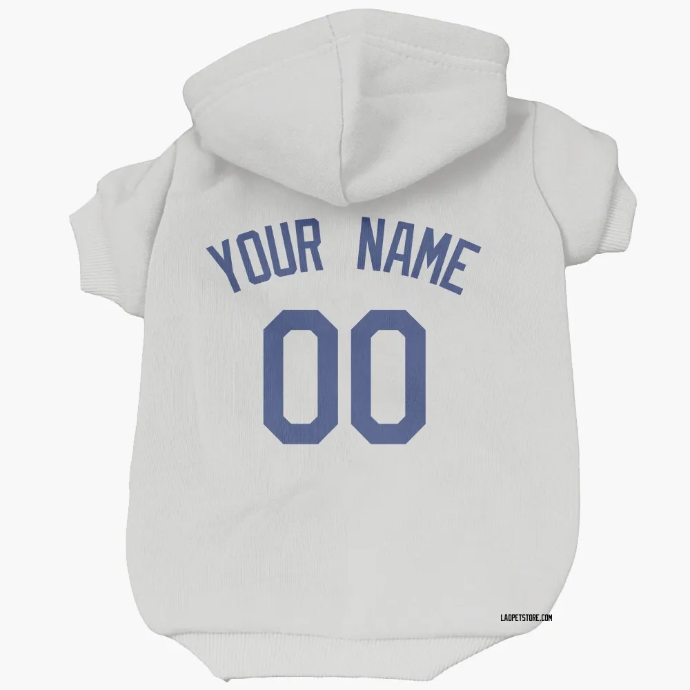 Los Angeles Dodgers Custom White Pet Hoodie for Dog & Cat