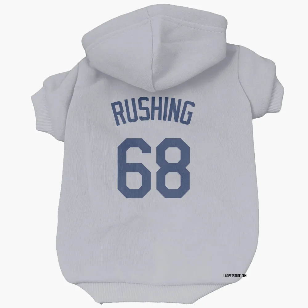 Los Angeles Dodgers Dalton Rushing Gray Pet Hoodie for Dog & Cat