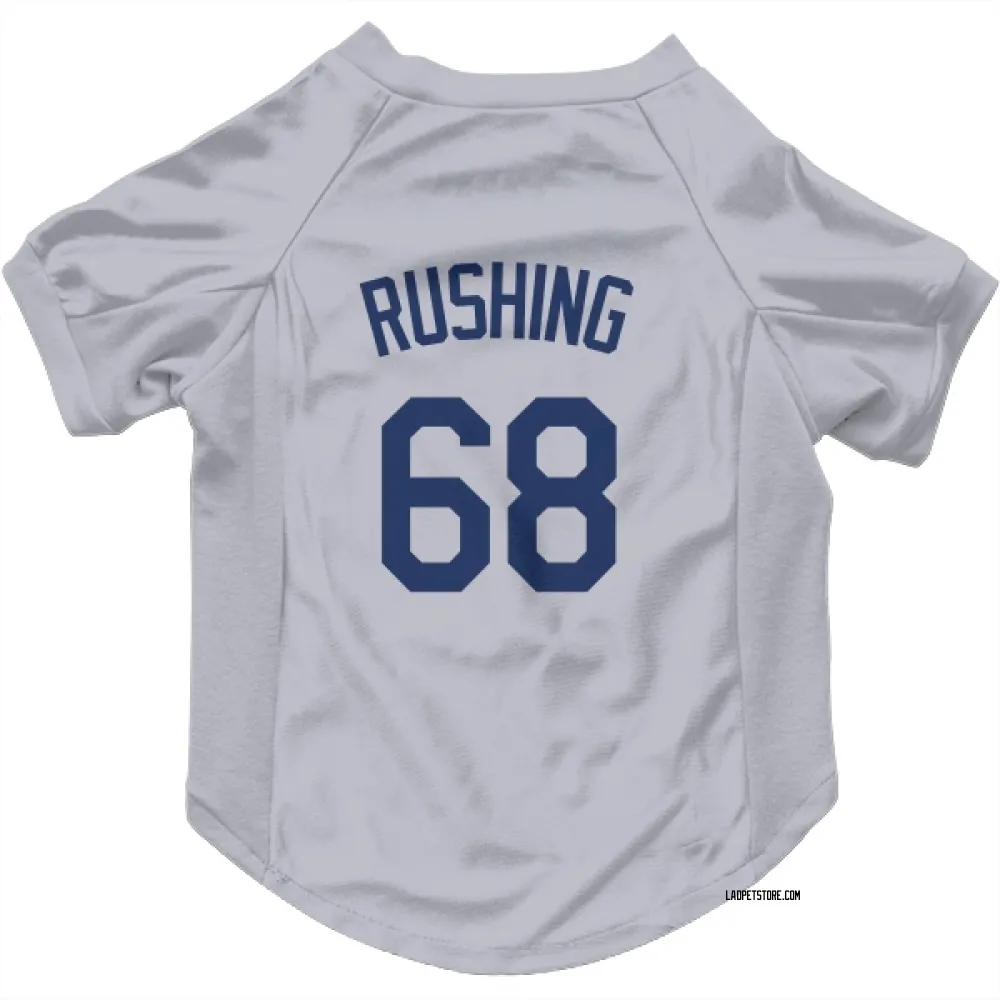 Los Angeles Dodgers Dalton Rushing Gray Pet Jersey for Dog & Cat