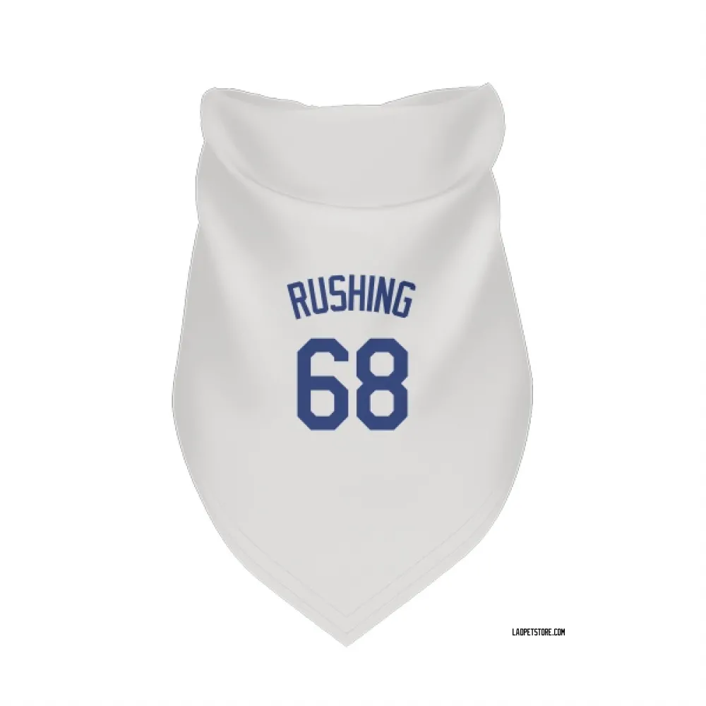 Los Angeles Dodgers Dalton Rushing White Pet Bandana for Dog & Cat