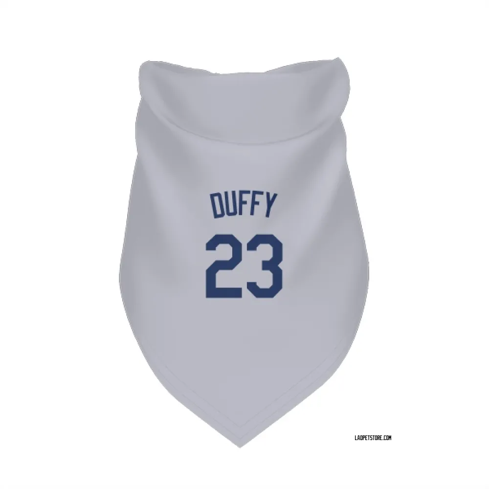 Los Angeles Dodgers Danny Duffy Gray Pet Bandana for Dog & Cat