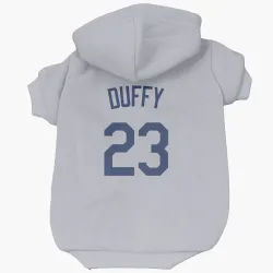 Los Angeles Dodgers Danny Duffy Gray Pet Hoodie for Dog & Cat