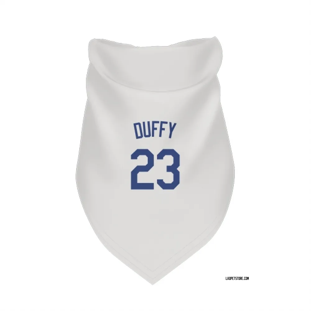 Los Angeles Dodgers Danny Duffy White Pet Bandana for Dog & Cat