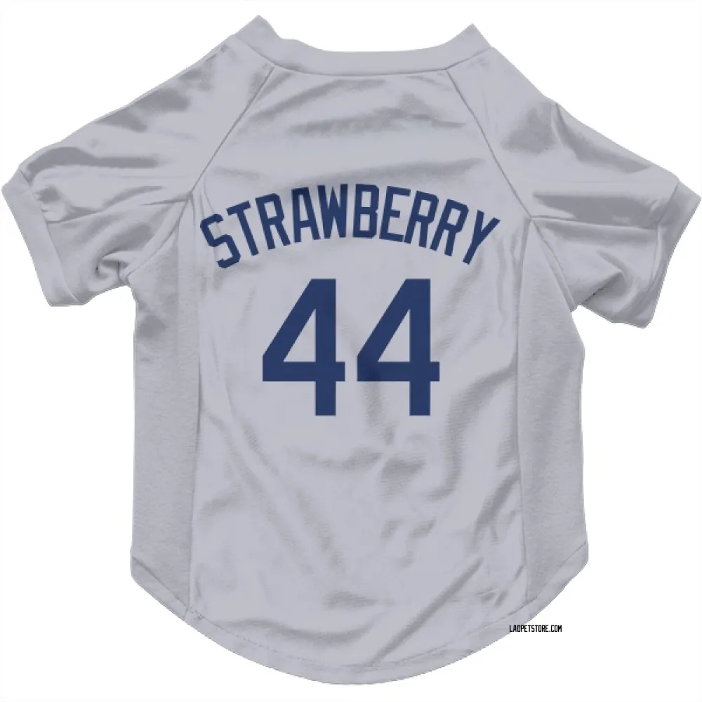 Los Angeles Dodgers Darryl Strawberry Gray Pet Jersey for Dog & Cat