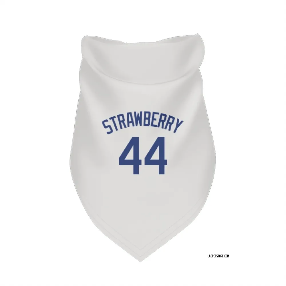 Los Angeles Dodgers Darryl Strawberry White Pet Bandana for Dog & Cat