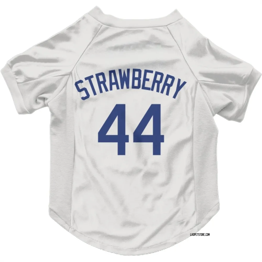 Los Angeles Dodgers Darryl Strawberry White Pet Jersey for Dog & Cat