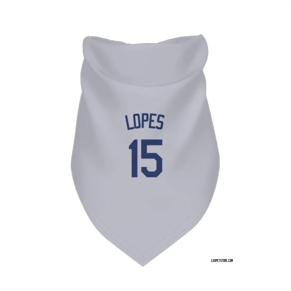 Los Angeles Dodgers Davey Lopes Gray Pet Bandana for Dog & Cat