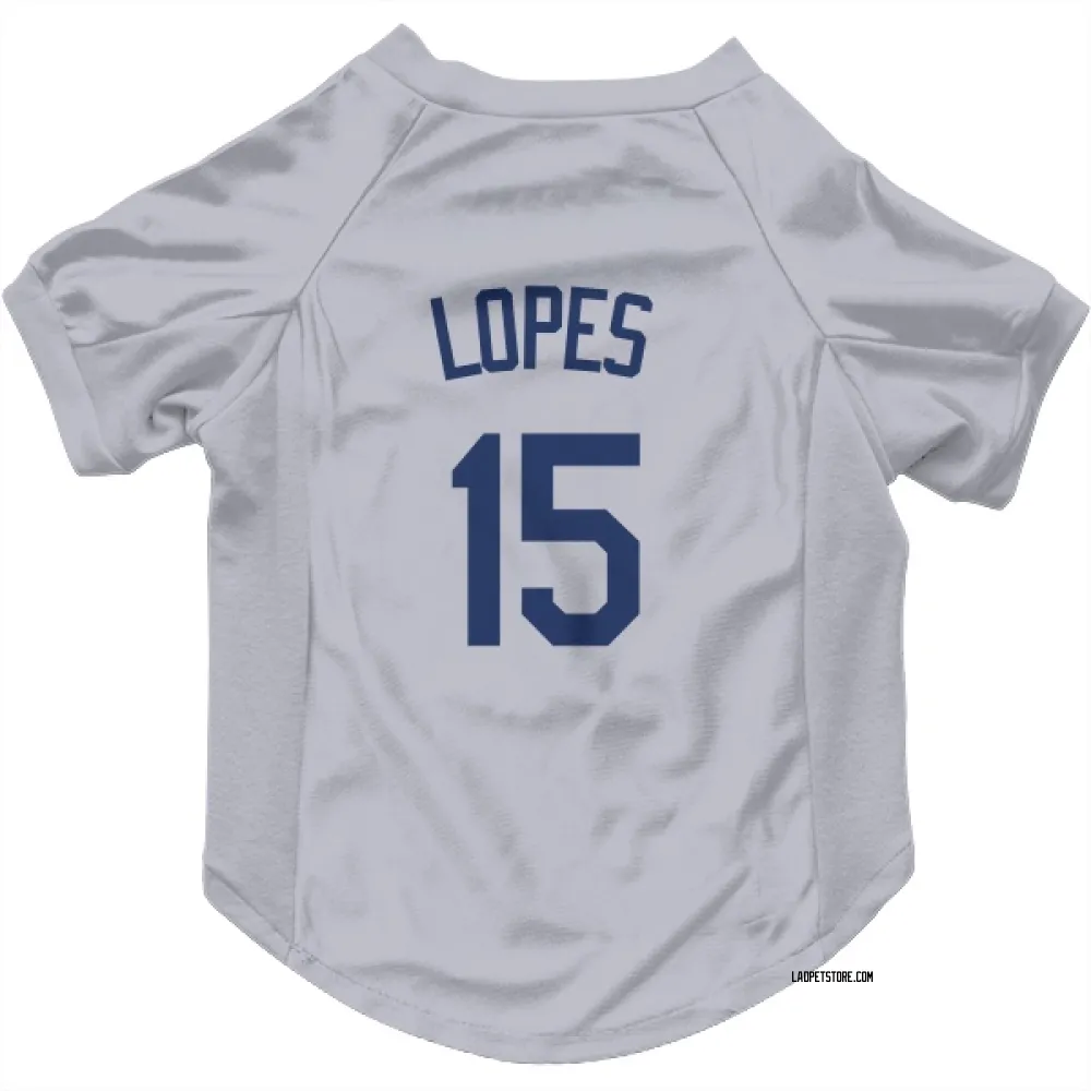 Los Angeles Dodgers Davey Lopes Gray Pet Jersey for Dog & Cat