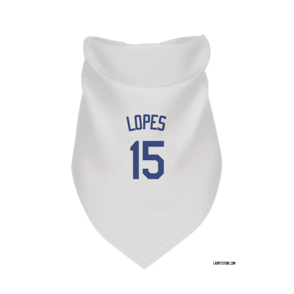 Los Angeles Dodgers Davey Lopes White Pet Bandana for Dog & Cat