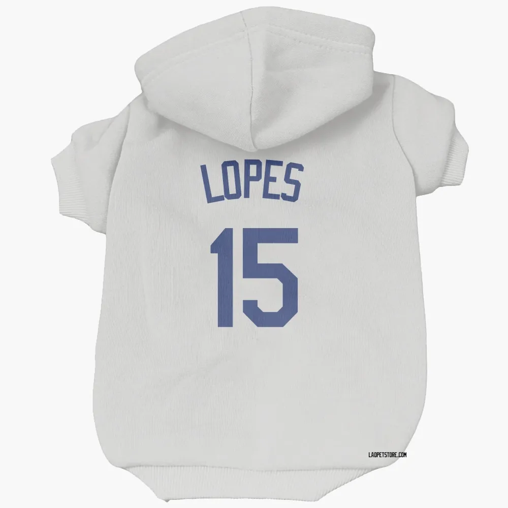 Los Angeles Dodgers Davey Lopes White Pet Hoodie for Dog & Cat