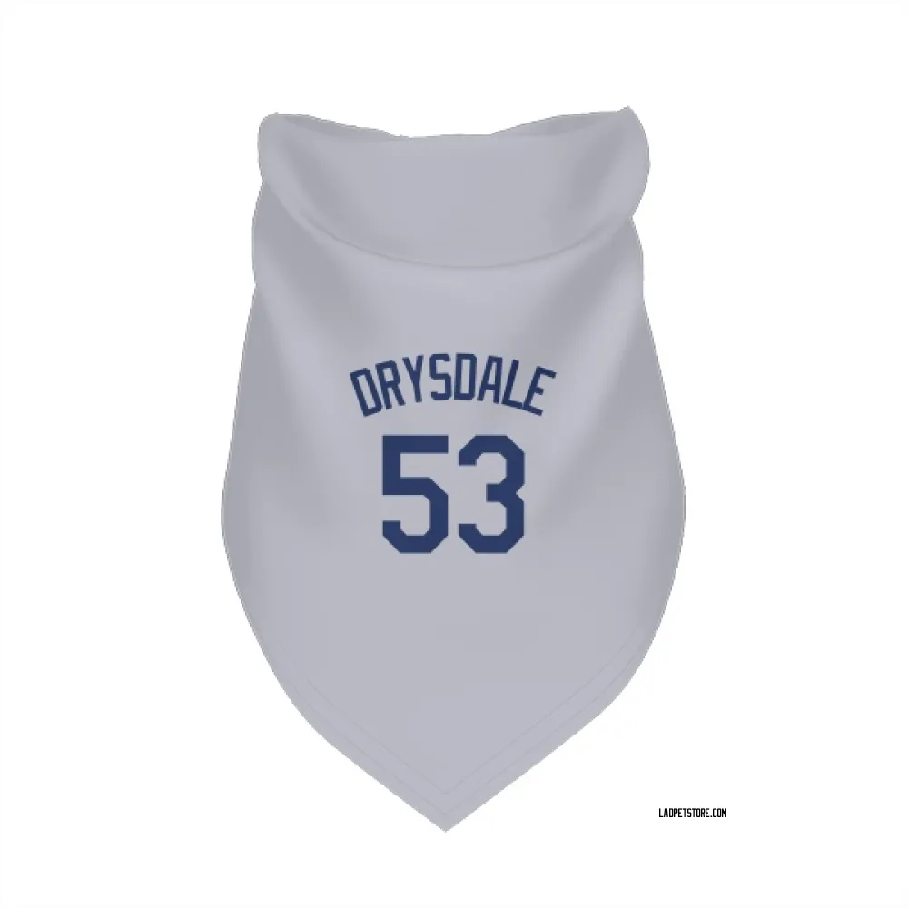 Los Angeles Dodgers Don Drysdale Gray Pet Bandana for Dog & Cat