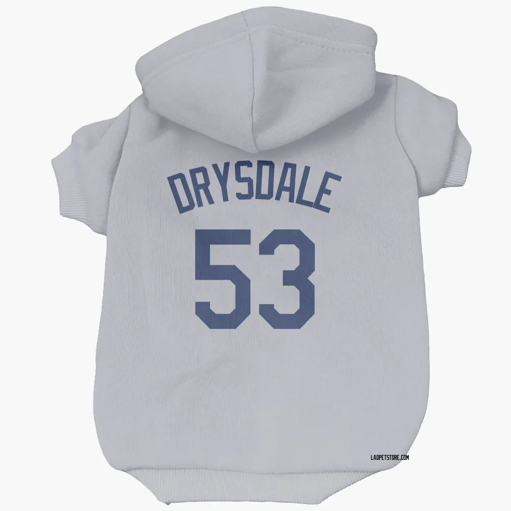 Los Angeles Dodgers Don Drysdale Gray Pet Hoodie for Dog & Cat