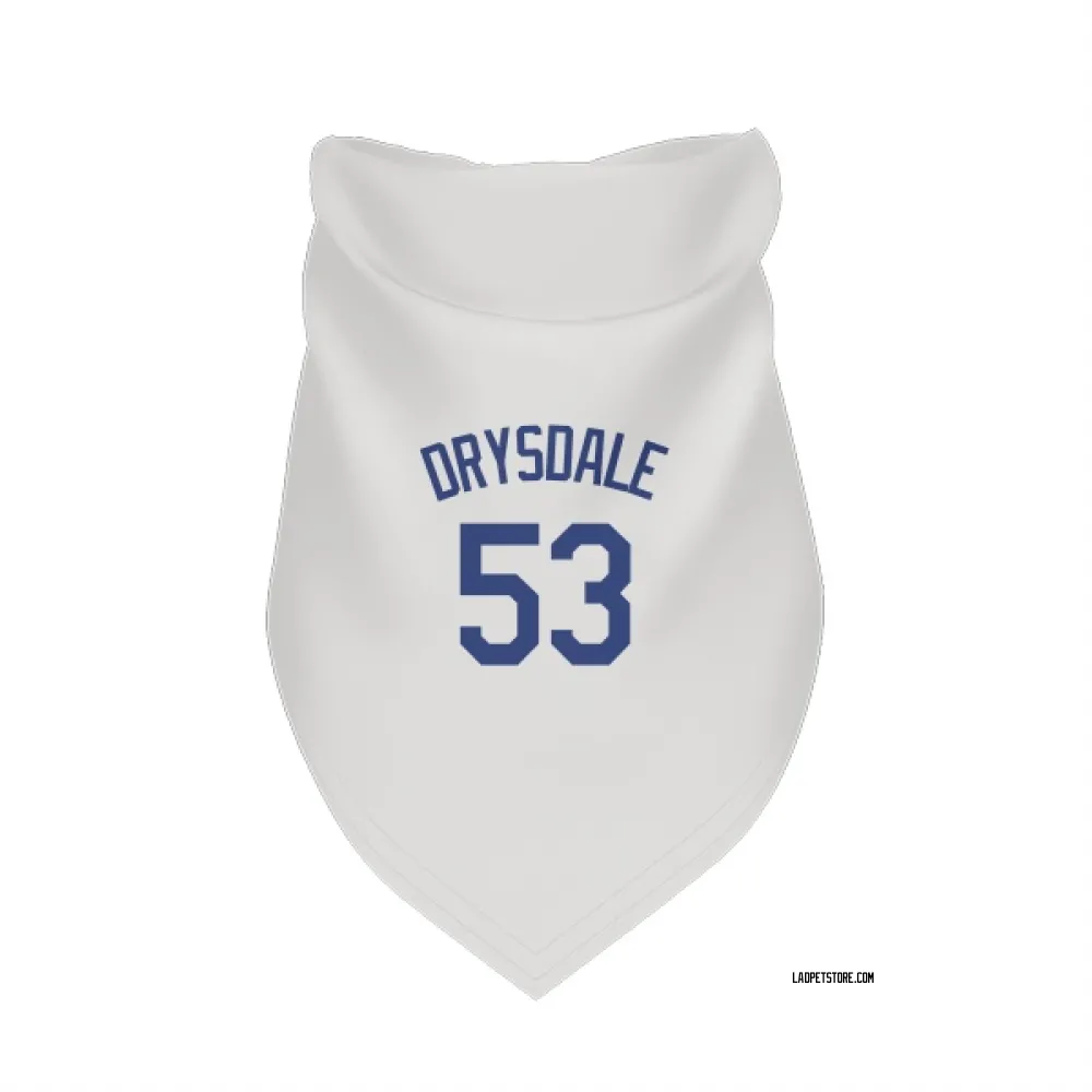 Los Angeles Dodgers Don Drysdale White Pet Bandana for Dog & Cat