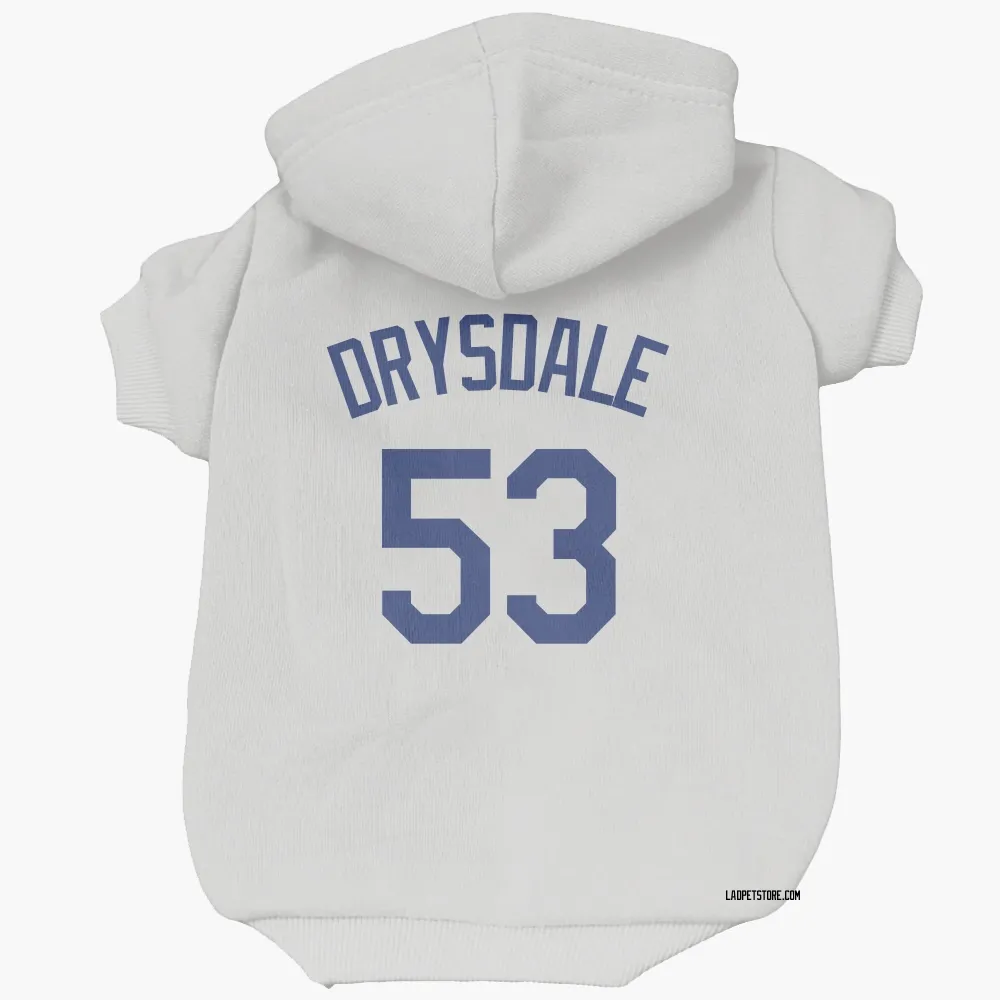 Los Angeles Dodgers Don Drysdale White Pet Hoodie for Dog & Cat