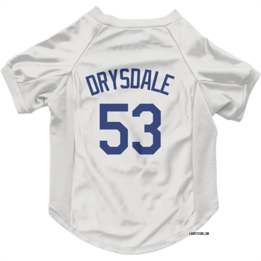 Los Angeles Dodgers Don Drysdale White Pet Jersey for Dog & Cat