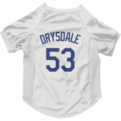 Los Angeles Dodgers Don Drysdale White Pet Jersey for Dog & Cat