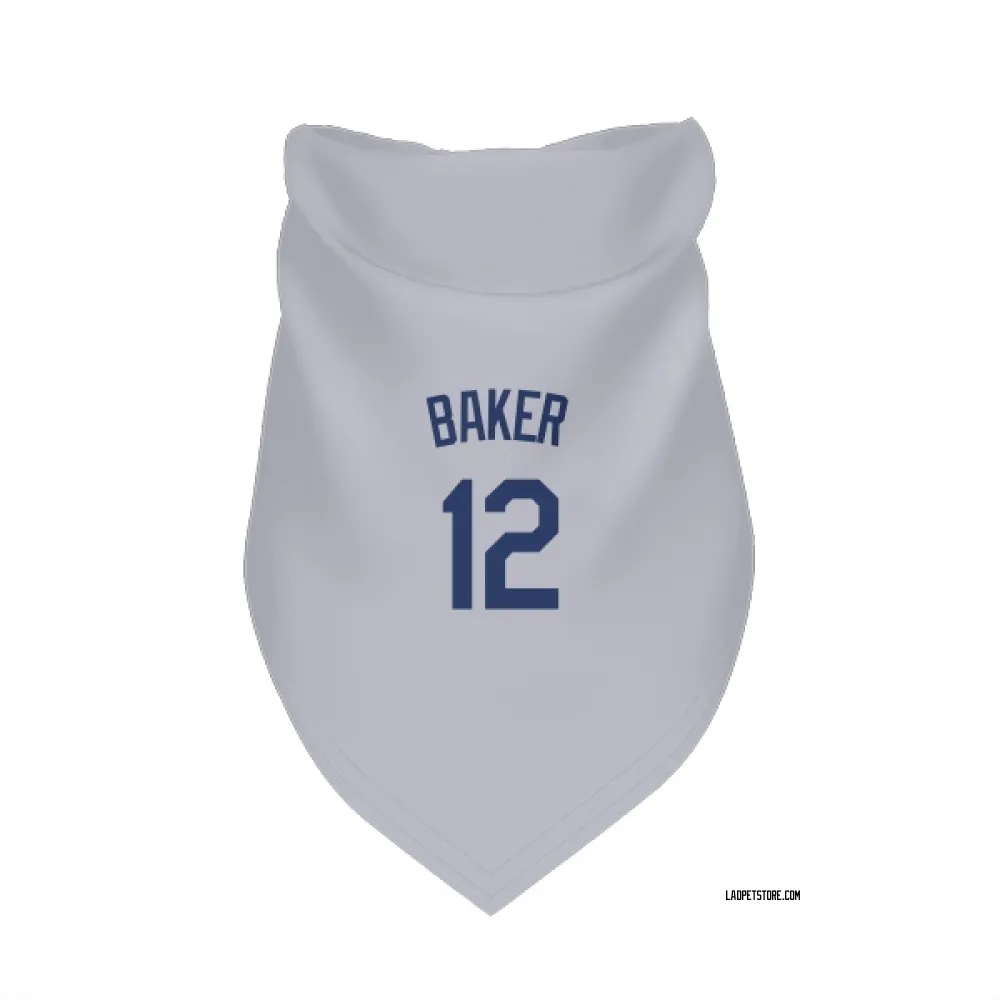 Los Angeles Dodgers Dusty Baker Gray Pet Bandana for Dog & Cat