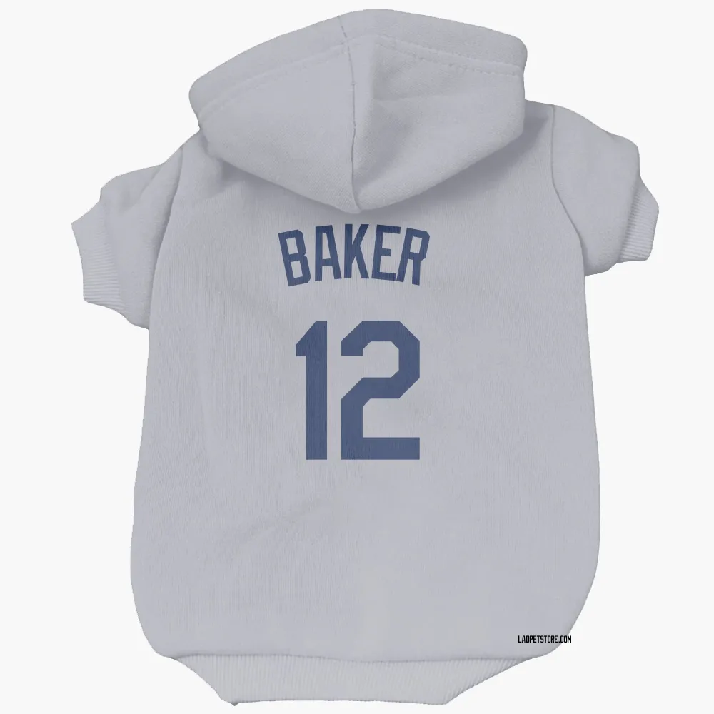 Los Angeles Dodgers Dusty Baker Gray Pet Hoodie for Dog & Cat