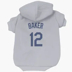 Los Angeles Dodgers Dusty Baker Gray Pet Hoodie for Dog & Cat