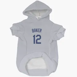 Los Angeles Dodgers Dusty Baker Gray Pet Hoodie for Dog & Cat