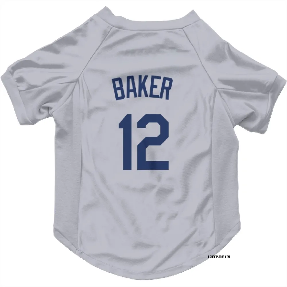 Los Angeles Dodgers Dusty Baker Gray Pet Jersey for Dog & Cat