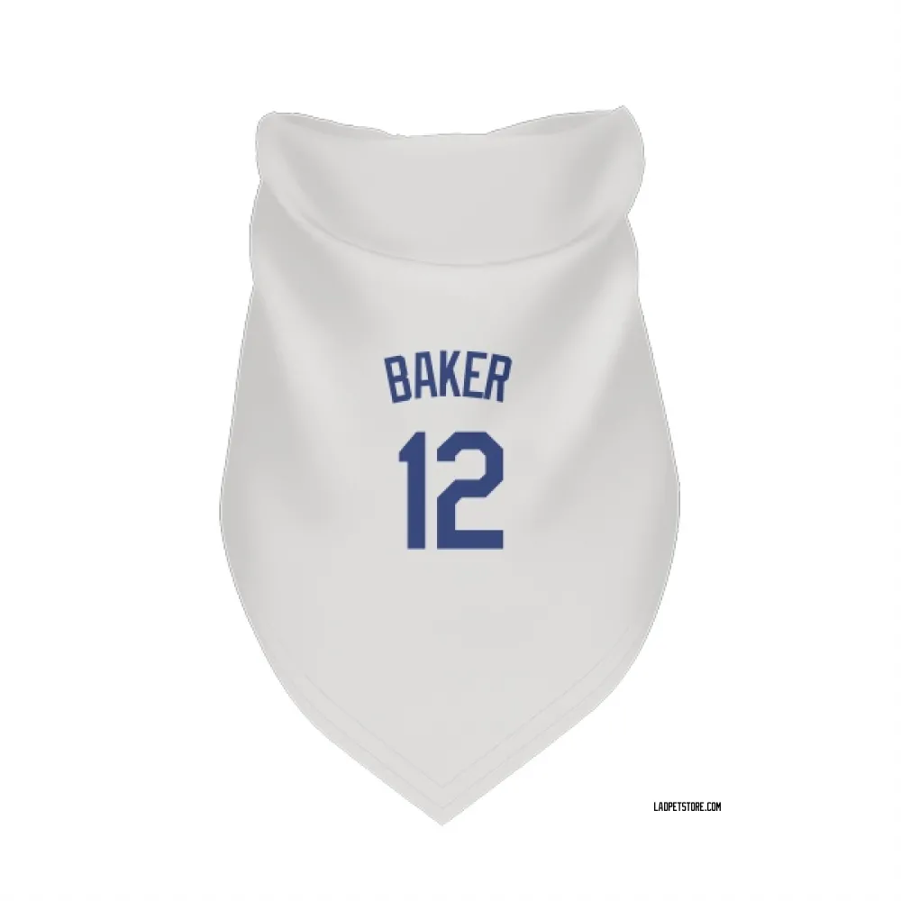 Los Angeles Dodgers Dusty Baker White Pet Bandana for Dog & Cat