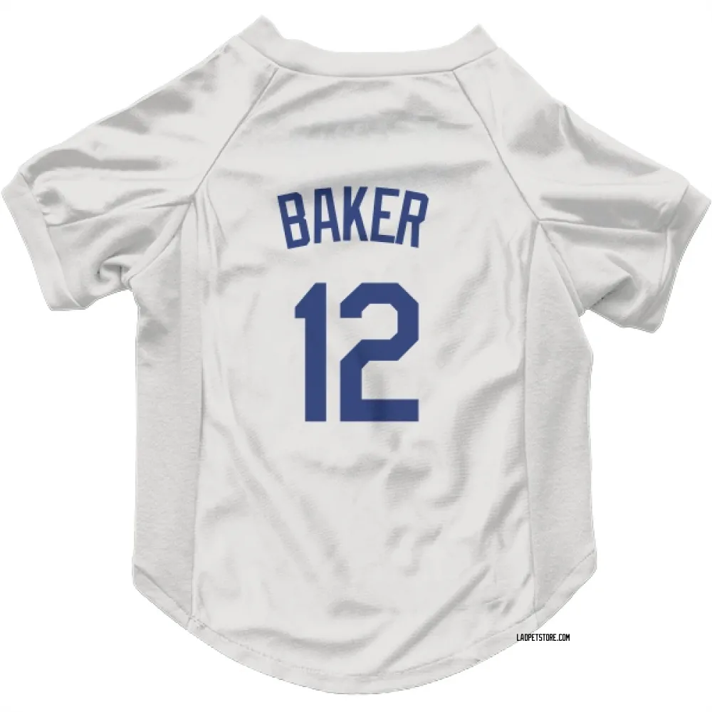 Los Angeles Dodgers Dusty Baker White Pet Jersey for Dog & Cat